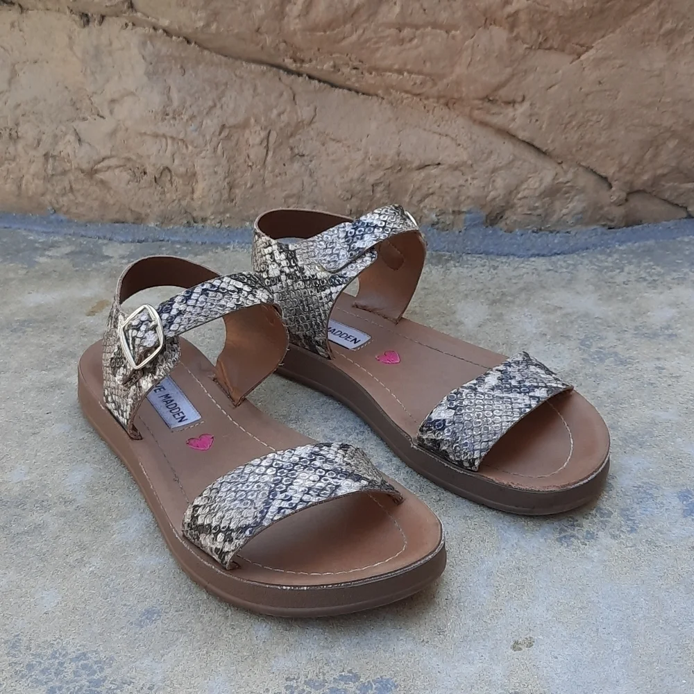 Steve Madden 3 snakeskin print sandals